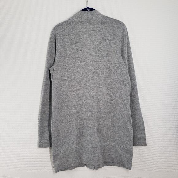 Wet Seal Long Cardigan Womens XL Gray Long Sleeve Preppy V-Neck Office Bohemian - Picture 2 of 16